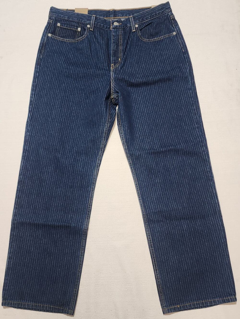 Levi's low pro Mid rise pants women's waist 33'' length 30''pinstripeS